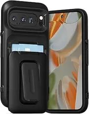 [VRS DESIGN] D-Wallet Origin Designed for Google Pixel 9 Pro Case Hard Card Slot Stand Cover - Black/Black