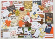 Junk Journal Supplies Autumn Thanksgiving 50 New Papers, Thanksgiving Quotes