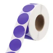 1Roll 1000pcs Color Dot Sticker 1" Blank Circle Coding Label Light Purple