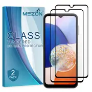 [2 Pack] Full Coverage Samsung Galaxy A14 5G Tempered Glass Crystal Clear Premium 9H HD Screen Protector by MEZON (Galaxy A14 5G, 9H Full) – FREE EXPRESS