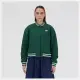 【NEW BALANCE】NB 棒球外套 女 棒球外套 鋪棉 夾克 運動 休閒 綠色 美規(WJ41509NWG-F)