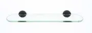 Alno A8350-24-MB Contemporary I Bath 24" Glass Shelf w/Brackets Matte Black
