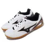 MIZUNO 桌球鞋 CROSSMATCH PLIO RX4 男鞋 白 黑 膠底 緩震 室內運動 美津濃 81GA1830-51