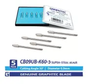 Graphtec Blade Authentic CB09UB-K60 .9mm Supersteel 30°Blade for Window Tint 5pk