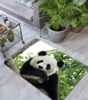 3D Cute Panda Leaves G234 Animal Non Slip Rug Mat Elegant Photo Carpet Honey