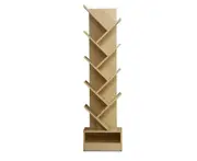 Display Shelf 9-Shelf Tree Bookshelf Book Storage Rack Bookcase Natural