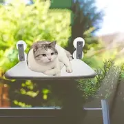 VOLINESSTI Cat Window Perch, Cat Window Hammock Bed, Cordless, Foldable, Solid Metal Frame, with 4 Strong Suction Cups, for Indoor Cats Inside