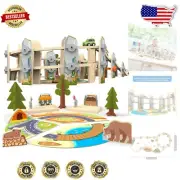 141 Pcs National Park Wooden Train Set - STEM Educational Spiral Layout