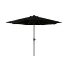 Marquee 2.7m Round Solar LED Lighting Beach Market Umbrella Garden Outdoor BLACK