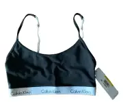 CALVIN KLEIN Unlined Black Bralette New with Tags