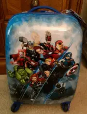 New Marvel Spiderman Hardside Spinner Luggage for Kids - 18" Trolley Suitcase