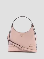 GUESS Women's Pink Rosalba Hobo Crossbody Bag