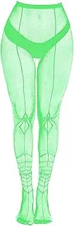 [DTWAWA] Glow in the Dark Fishnet Stockings, High Waist Sexy Tights Party Stockings for Womens Girls
