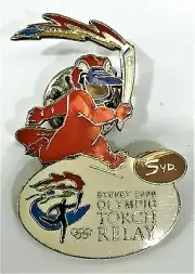 SYD MASCOT RUNNING TORCH SYDNEY OLYMPIC GAMES 2000 PIN COLLECT #975