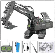 18 Channels Hydraulic Full Metal Excavator G308h 1/14 Rtr-sy C