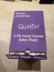 Quilton 3 Ply Extra Thick Facial Tissues Hypo-allergenic -12box of 110Tissue