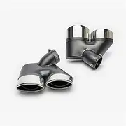 Car Accessories Stainless Steel Exhaust tip Tail Throat, Bilateral Four-out Muffler, Compatible For Benz W211 E260 E240