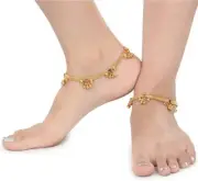 Anklet 14k Gold Plated Ankle Chain Women's Bracelet Jewelry Anklets Indian Payal