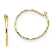 14K Yellow Gold Small Endless Hoop Earrings Polished Madi K Children's Jewelry