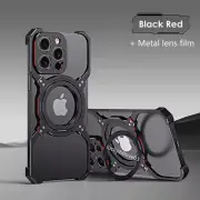 Magnetic Metal Removable X Type Rimless Case For iPhone 16 Pro max 16 Plus