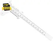 Plastic Vernier Caliper, 150Mm Mini Vernier Eyebrow Ruler, Double Scale Plastic