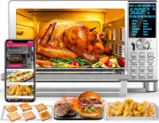 Nuwave Bravo XL Air Fryer Toaster Smart Oven, 12-In-1 Countertop Grill/Griddle C