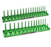 Hansen Global 1/2" Drive Socket Tray Holder Set Metric & SAE Standard Deep Green