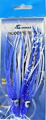 3 to 50 Packs 4.75" Rigged Hoochie Squid Skirts Octopus Trolling Fishing Lures