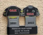Rugby League Penrith Panthers Back to Back Premiers Badge Pin