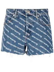 [Alexander Wang] Alexander Wang-Shorts Denim Con Stampa-Donna 25