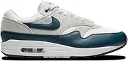 [Nike] Men's Air Max 1 ESS Trainers, Summit White Armory Navy Light Silver, 10.5 US