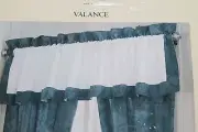 Raymond Waites Window Valance 86x16 blue white cotton new #8017