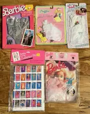 Vintage Barbie Ken Clothing Collector Items Lot 80’s Trading Cards Fashion