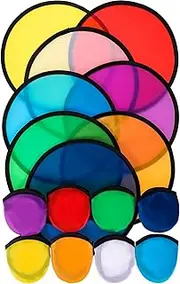 Gejoy 8 Pcs Foldable Flying Disc Fans Set Beach Flying Disc for Party Wedding Gift Outdoor Activity Halloween Christmas New Year (Bright Colors)