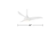 MINKA AIRE 44" LIGHT WAVE WHITE MODERN CEILING FAN WITH REMOTE BRAND NEW IN BOX