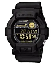 Casio G-Shock Digital Mens Black/Gold Vibration Alert Watch GD350-1B GD-350-1BDR