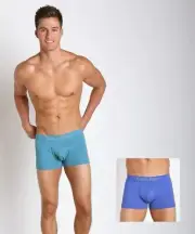 RARE NIB VINTAGE 2-PACK Calvin Klein Men's Body Trunk Boxer Brief Blue Large