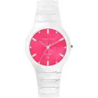 在飛比找momo購物網優惠-【Relax Time】馬卡龍系列陶瓷手錶-白/桃 畢業禮物