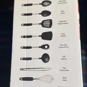 New Gibson All U Need Chef’s 9-Piece Utensil Set with Round Shape Wire Caddy