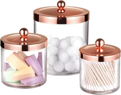 SheeChung 3 Pack Premium Apothecary 50oz.& 25oz.& 15oz., Rose gold
