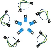 DIGISHUO 5Pcs DHT11 Temperature Humidity Sensor Module Digital Single Bus 3.3V-5V, Humidity Measure Range 20%-95% Temperature Measure Range 0-50℃ with Wires Compatible with Arduino/Raspberry Pi