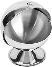 COLLBATH Stainless Steel Spherical Sugar Bowl Condiment Organizer for Home Kitchen for Dining Tables Cafes Buffets Parties
