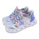 【SKECHERS】燈鞋 S Lights-Galaxy Light Slip-Ins 中童鞋 銀 套入式 小朋友 發光(303707-LSMLT)