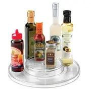 iDesign Linus Lazy Susan Cabinet Turntable - 2-Tier Organizer 11" Clear