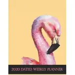 2020 DATED WEEKLY PLANNER: ANNUAL PLANNER, FLAMINGO, ORIGINAL DESIGN WITH GOALS, IMPORTANT DATES AND ANNUAL CALENDARS INCLUDED