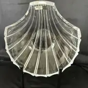 MIKASA ELITE LEAD CRYSTAL 'CORAL REEF' SCALLOP / CLAM SHELL BOWL 13.5"