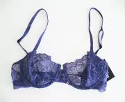 Calvin Klein CK Black Bare Lace Underwire Bra Tidal F3739 Sz 32D - NWT