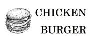 Chicken Burger, Label, Commercial, Food, B/W, Meat Takeaway, Asian, Indian