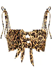 Damson Madder Lexie Leopard-print Bikini top - 10 (UK10 / S) 10 (UK10 / S)