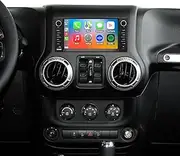 4G LTE QLED Radio for Jeep Wrangler Radio 2007-2018 Chrysler Dodge Ram 1500,Touch Screen 8core Stereo Upgrade,Wireless carplay & Android Auto,Fast Charge,Free Backup Camera